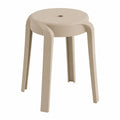 Stapelbare Sitzhocker Set Beige – Platzsparend für Küche, Wohnzimmer und Garten