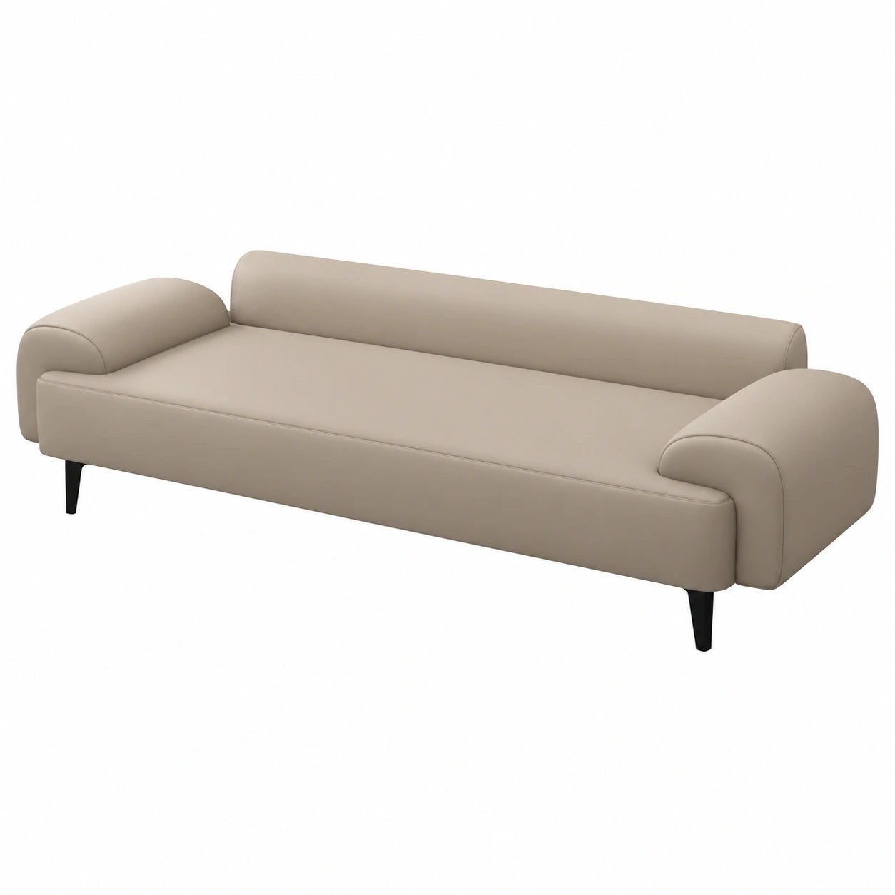 Elegantes graues Ottomanen-Set mit Hocker, ideal für Schlaf- oder Wohnzimmer