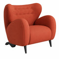 Bequemer Polstersessel für Wohnzimmer und Schlafzimmer, hoher Rücken, orange