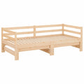 vidaXL Ausziehbares Tagesbett aus Kiefernholz 90x190cm