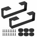 Schwarze Metall-Tischbeine 2er Set, 29x5,5x10 cm, DIY Möbelfüße für Couchtisch & Sideboard, inklusive Schrauben & Schutzpads