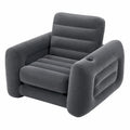 Intex Aufblasbarer Sessel mit Ausziehfunktion, Komfortabel, Platzsparend, 117x224x66 cm, Dunkelgrau