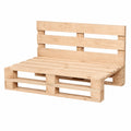 Europaletten-Sofa aus Naturholz für Terrasse und Garten – Geschliffen und gebürstet – Outdoor- und Indoor-Lounge 120 x 60 cm