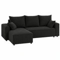 Ecksofa Tobi mit Schlaffunktion und Bettkasten, 246x145 cm, L-Form, Universaldesign in Graphit