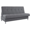 Sofnet 3-Sitzer Schlafsofa Bella mit Bettkasten in Graphit