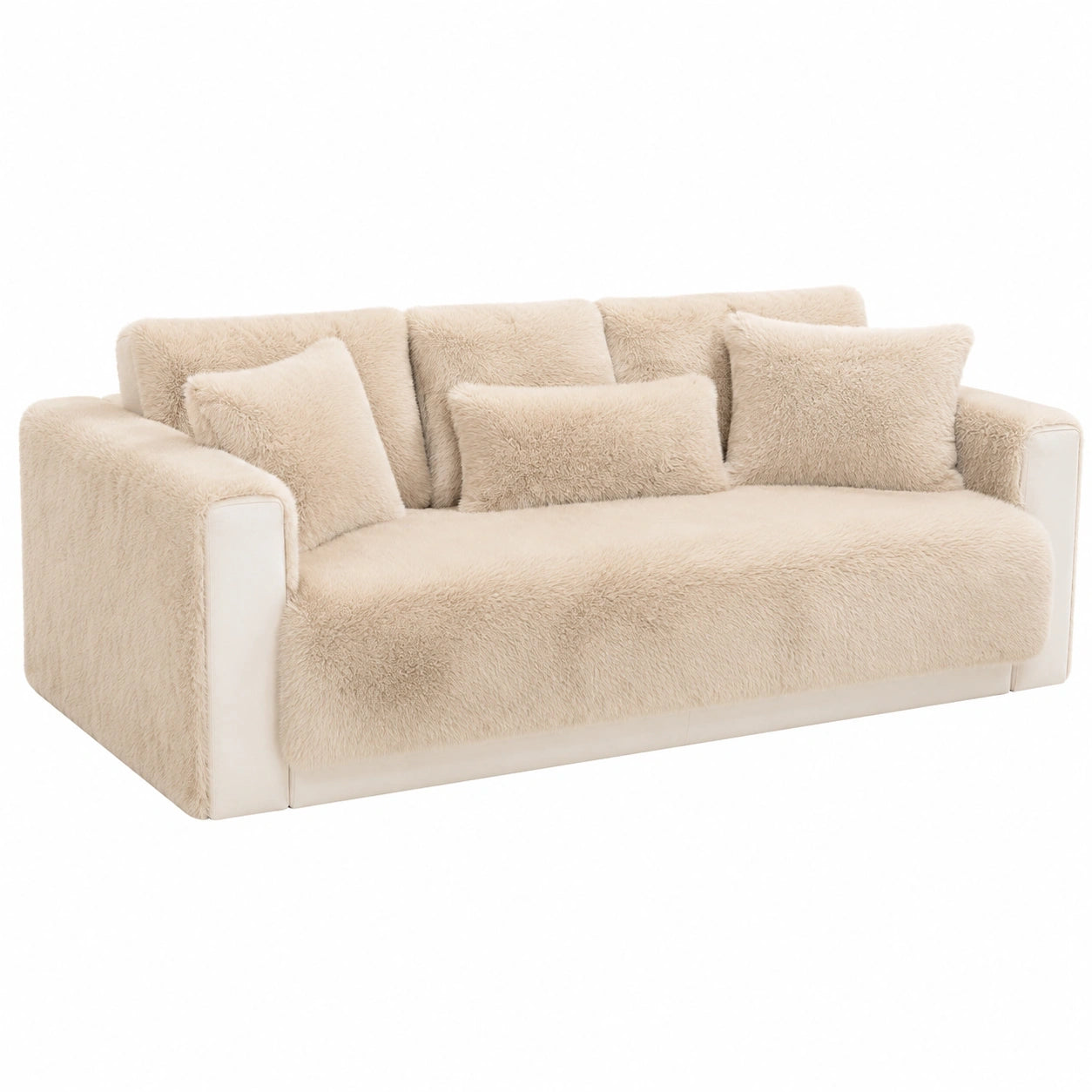 Rutschfester Sofabezug für Ecksofas - Haustierfreundlich, Khaki, 70x70 cm